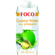 Deals, Discounts & Offers on  - FOCO Coconut Water with Pineapple, White & Yellow, 500 ml