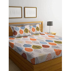 Deals, Discounts & Offers on  - PRIDHI 100% Cotten Printed Bedsheet For Double Bed with 2 King Size Pillow Cover (Pink Blue Geometric) | Double Bedsheet Cotton