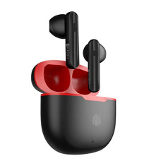 Deals, Discounts & Offers on Headphones - Nu Republic Rush X5 True Wireless Earbuds (TWS) BT V5.0, Upto 20Hrs Play Time, Compact Charging Case with Type C Cable, Touch Controls, Voice Assistant with Mic-Black/Red