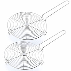 Deals, Discounts & Offers on  - Signoraware Papad Roaster Round (Steel), Set of 2, Silver, Standard