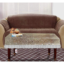 Deals, Discounts & Offers on  - Fun Homes Transparent 3D Design PVC 4 Seater Center Table Cover 60