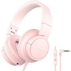 Deals, Discounts & Offers on Headphones - Tribit Headphones with Mic, Girls Headphones Wired Over Ear Headsets