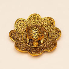 Deals, Discounts & Offers on  - archies Diwali Gifts Fengshui Metal Turtle Tortoise Kachua on Metal Plate Vastu Statue Figurine Idol -HAT28A13