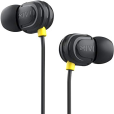 Deals, Discounts & Offers on Headphones - Mivi Rock and Roll E5 Wired In Ear Earphones with HD Sound and Extra Powerful Bass with Mic, Tangle Free & Extra Length Cable | Earphones