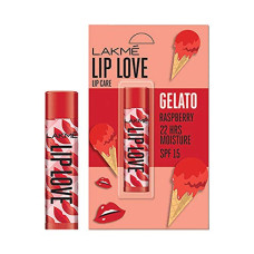 Deals, Discounts & Offers on Beauty Care - Lakm Lip Love Gelato Chapstick, Moisturizing Tinted Lip Balm With Spf 15, Crme Finish, 4.5 g - Raspberry