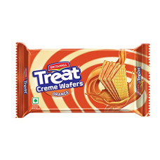 Deals, Discounts & Offers on  - Britannia Treat Creme Wafers- Orange, 60g,Cream
