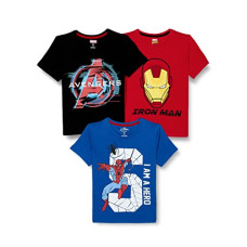 Deals, Discounts & Offers on  - [Size 2 Years-3 Years] Marvel By Kidsville Boys' T-Shirt (Pack of 3)
