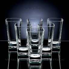 Deals, Discounts & Offers on  - Vetalic Square Water Unbreakable Plastic Glass Set of 6 Plastic Glass Set, Plastic Water Glasses, Juice Glasses, Unbreakable Glass Set (Glasses Set of 6, 300ml, Plastic, Transparent)