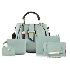 Deals, Discounts & Offers on  - Fargo Handbag For Women And Girls COMBO SET OF 5 (Sea Green_FGO-266)