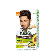 Deals, Discounts & Offers on Beauty Care - Garnier, Hair Colouring Creme, Long-lasting Colour, Smoothness & Shine, Color Naturals Men, Shade: 3 Darkest Brown, 30ml + 30g