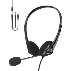 Deals, Discounts & Offers on Headphones - Voyee Z500 Wired Over Ear Headphones With Mic Single 3.5 Mm Audio Jack Stereo For Office/Skype/Home/Online Interview/Classroom/Call Center (Black)