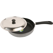 Deals, Discounts & Offers on Cookware - Kanchan Enrica Fry Pan with SS Lid, 3.0mm Series (Medium 250 MM)