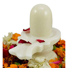 Deals, Discounts & Offers on  - Amazing India Marble Shivling (White , 3.3-inch, Standard) showpiece ,(pack of 1)