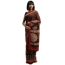 Deals, Discounts & Offers on Women - Vaamsi Art Silk Printed Saree with Blouse (VSAR1510_Brown), One Size