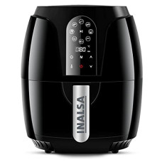 Deals, Discounts & Offers on  - INALSA Air Fryer Digital 2.4 Liter Crispy Fry-1200W with Smart Rapid Air Technology| Digital Display|Preset Menu| Timer Selection and Fully Adjustable Temperature Control, (Black/Silver)