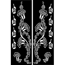Deals, Discounts & Offers on Beauty Care - Ivana's Self-Adhesive Flower, Butterfly, Arabiac Design Henna Tattoos Stencils (2 Sheet), D563