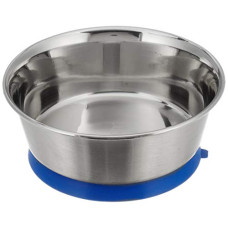 Deals, Discounts & Offers on  - Choostix Choostix Dog and Cat Feeding Stainless Steel Bowl, Anti-Skid & Silicon Base, Vaccum, Blue 20cm, 1600ml, 350 g