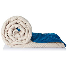 Deals, Discounts & Offers on  - Amazon Brand - Solimo Microfibre Reversible Quilt Blanket, Single, 120 GSM, Sandy Beige and Deep Teal