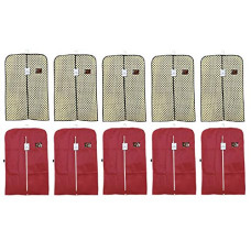 Deals, Discounts & Offers on  - Kuber Industries 10 Piece Non Woven Coat Cover, Maroon and Cream