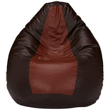 Deals, Discounts & Offers on Furniture - Amazon Brand - Solimo XXL Bean Bag Cover Without Beans (Brown and Tan)