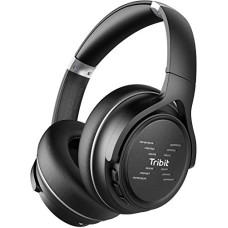Deals, Discounts & Offers on Headphones - Tribit XFree Go Headphones with Mic, Wireless Bluetooth Headphone Over Ear, HiFi Sound,Deep Bass,Lightweight,Type-C Lightening Fast Charge, Voice Control,Black