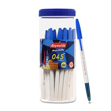 Deals, Discounts & Offers on Stationery - Reynolds 045 25CT JAR BLUE Ball Pen I Lightweight Ball Pen With Comfortable Grip