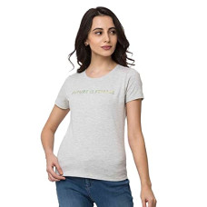 Deals, Discounts & Offers on Laptops - Spykar Womens Regular Fit Cotton Lycra Solid T-Shirt (A21SPKT01BJ011D-P)