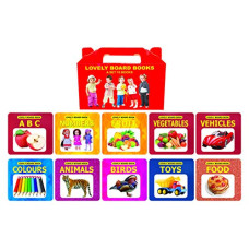 Deals, Discounts & Offers on Books & Media - Lovely Board Books Gift Box Set of 10 Books - ABC, Number, Fruit, Vegetables, Vehicles, Colours, Animals, Birds, Toys, Food
