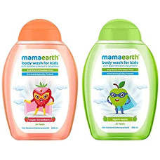 Deals, Discounts & Offers on Baby Care - Mamaearth Agent Apple Body Wash for Kids with Apple & Oat Protein  300 ml & Mamaearth Super Strawberry Body Wash