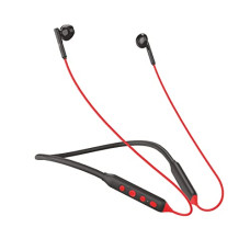 Deals, Discounts & Offers on Headphones - Portronics Harmonics Z5 Wireless Bluetooth Stereo Headset with 33Hrs Playtime, Double EQ Mode, 14.2 mm Dynamic Drivers, Click Action Buttons(Red)