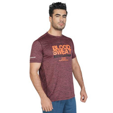 Deals, Discounts & Offers on Men - [Size S] Vector X Silver-Energy-W Mens Round Neck Stretchable T-Shirt (Wine)