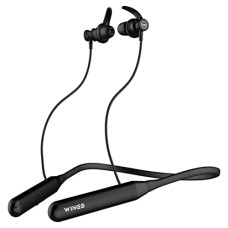 Deals, Discounts & Offers on Headphones - Wings Phantom 110 Neckband with ENC Mic,Dual Pairing, 20 hrs Playtime, Bluetooth 5.3,Dedicated Bass Boost Mode and Gaming Mode with 50ms Ultra Low Latency Headphones. (Black)