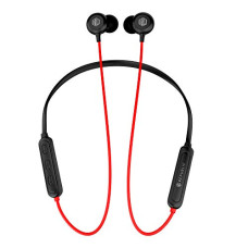 Deals, Discounts & Offers on Headphones - Nu Republic Jive X3 in-Ear Bluetooth Neckband Earphones with immersive Bass, BT v5.0, 10mm Dynamic Drivers, 10 hrs Battery Life, Sweat Resistant,Ergonomic Design, in-Line Controls with Mic- Red/Black