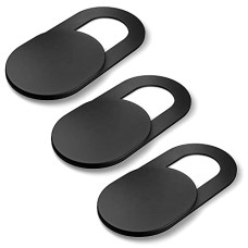 Deals, Discounts & Offers on Laptop Accessories - Gizga Essentials Webcam Cover, Privacy Protector Webcam Cover Slide, Compatible with Laptop, Desktop, PC, Smartphone, Protect Your Privacy and Security, Strong Adhesive, Set of 3, Black