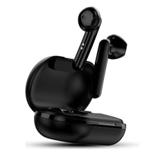 Deals, Discounts & Offers on Headphones - Foxin FoxPods F9 Truly Wireless Earbuds with Auto Pairing, Type-C Fast Charging, 15 Hours Playtime, IPX4 Water-Resistant & Voice Assistance, Environmental Noise Cancellation with Dual Mic For Crystal Clear calls (Black)