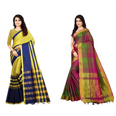 Deals, Discounts & Offers on Women - Dhruvi Trendz Soft Cotton & Silk Saree For Women Half Sarees Under 349 2020 Beautiful For Women saree free size with blouse piece (Green &Mehendi)