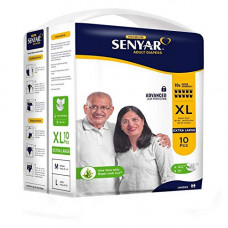 Deals, Discounts & Offers on  - Senyar Unisex Adult Diaper with Aloe Vera & Super Lock Gel, Extra Large Waist Size - 10 Pieces