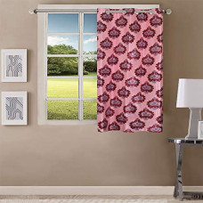 Deals, Discounts & Offers on  - Queenzliving Polyester Mosaic Window Curtain, 5 feet, Maroon