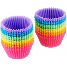 Deals, Discounts & Offers on  - AmazonBasics Reusable Silicone Baking Cups (Multicolor ) -Pack of 24