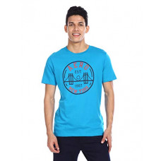 Deals, Discounts & Offers on Men - [Size L] AEROPOSTALE Men Blue Crew Neck Graphic Print T-Shirt