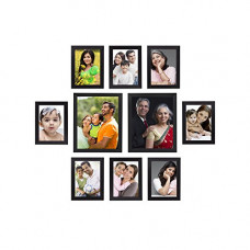 Deals, Discounts & Offers on  - Amazon Brand - Solimo Collage Photo Frames, Set of 10,Wall Hanging (8 pcs - 5x7 inch, 2 pcs - 8x10 inch),Black