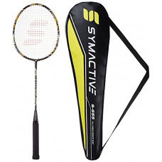 Deals, Discounts & Offers on Accessories - Amazon Brand - Symactive Strung Badminton Racquet For Professional Players, S555, Grey