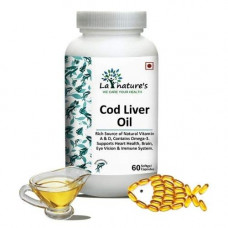 Deals, Discounts & Offers on  - La Nature's Cod Liver Oil 300 MG |Rich Source of Natural Vitamin A & D| Boost Immunity| Support Brain Function, Joint Pain & Eye Vision| 60 SoftGel Capsules Each Bottle