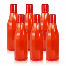 Deals, Discounts & Offers on  - Wonder Plastic Prime Coral Fridge Bottle Set, Red Color, Set of 6 Bottles, 1000 ml, Made in India