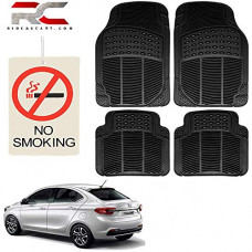 Deals, Discounts & Offers on  - Riderscart (4 Pcs) Car Rubber Foot/ Floor Anti- Slip Mats Set with No Smoking Hanging Air Freshner for TATA Tigor Car with Warranty worth Rs. 281