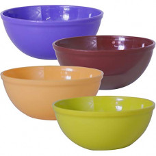 Deals, Discounts & Offers on  - Wonder Sigma 1500 Microwave Safe Multipurpose Plastic Bowl Set, 4 pc Bowl 1300 ml, Yellow Brown Violet Green Color, Made in India, KBS02347