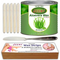 Deals, Discounts & Offers on Personal Care Appliances - Jeeny New Professional Hot & Cold Aloevera Sugar Wax (600 g) + Wax Strips - Product Numbar.Of-4 Wax (600 g)