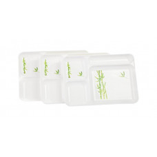 Deals, Discounts & Offers on  - Signoraware Bamboo Stack Plastic Thali Set, Set of 3, White