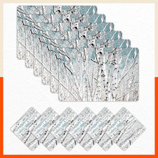 Deals, Discounts & Offers on  - Matworks by Bathla - Table Mats / Placemats & Coasters For Home Dining Table | Heat-Resistant, Waterproof & Washable | (Birch - Set of 6 - 45cmx30cm)