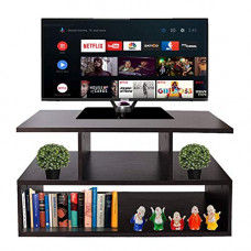 Deals, Discounts & Offers on Furniture -  AAROORA Engineered Wood TV Table Unit Display Storage Cabinet Rack with Decor Shelf (Wenge Finish)